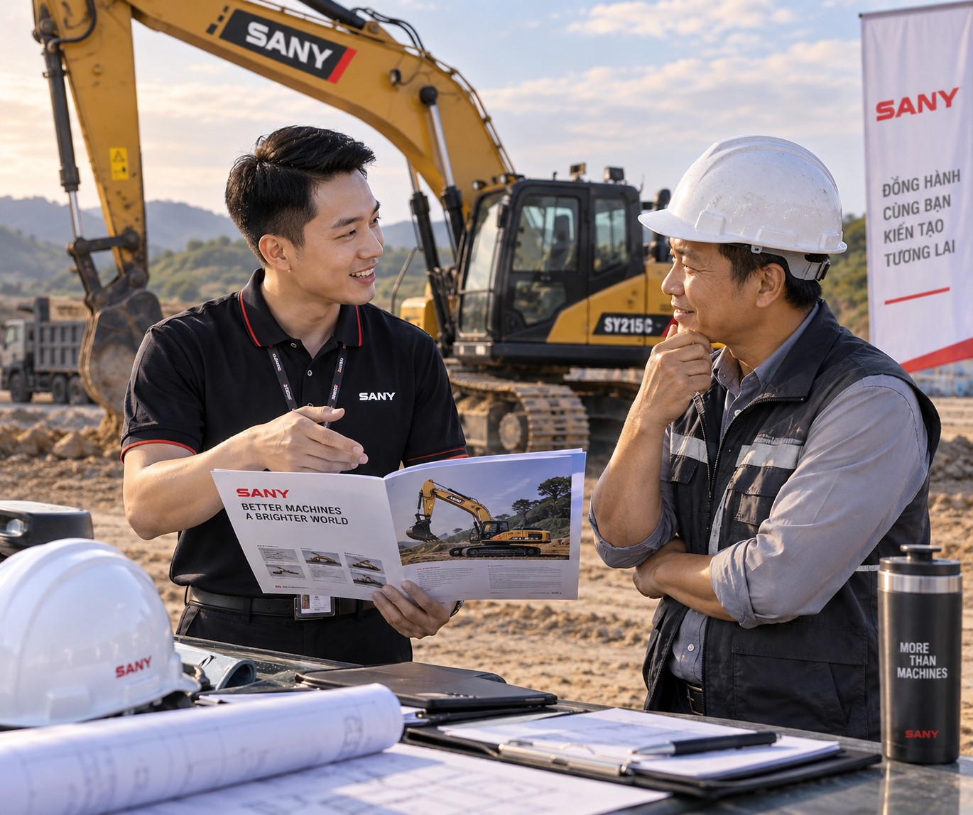 tư vấn máy xúc sany