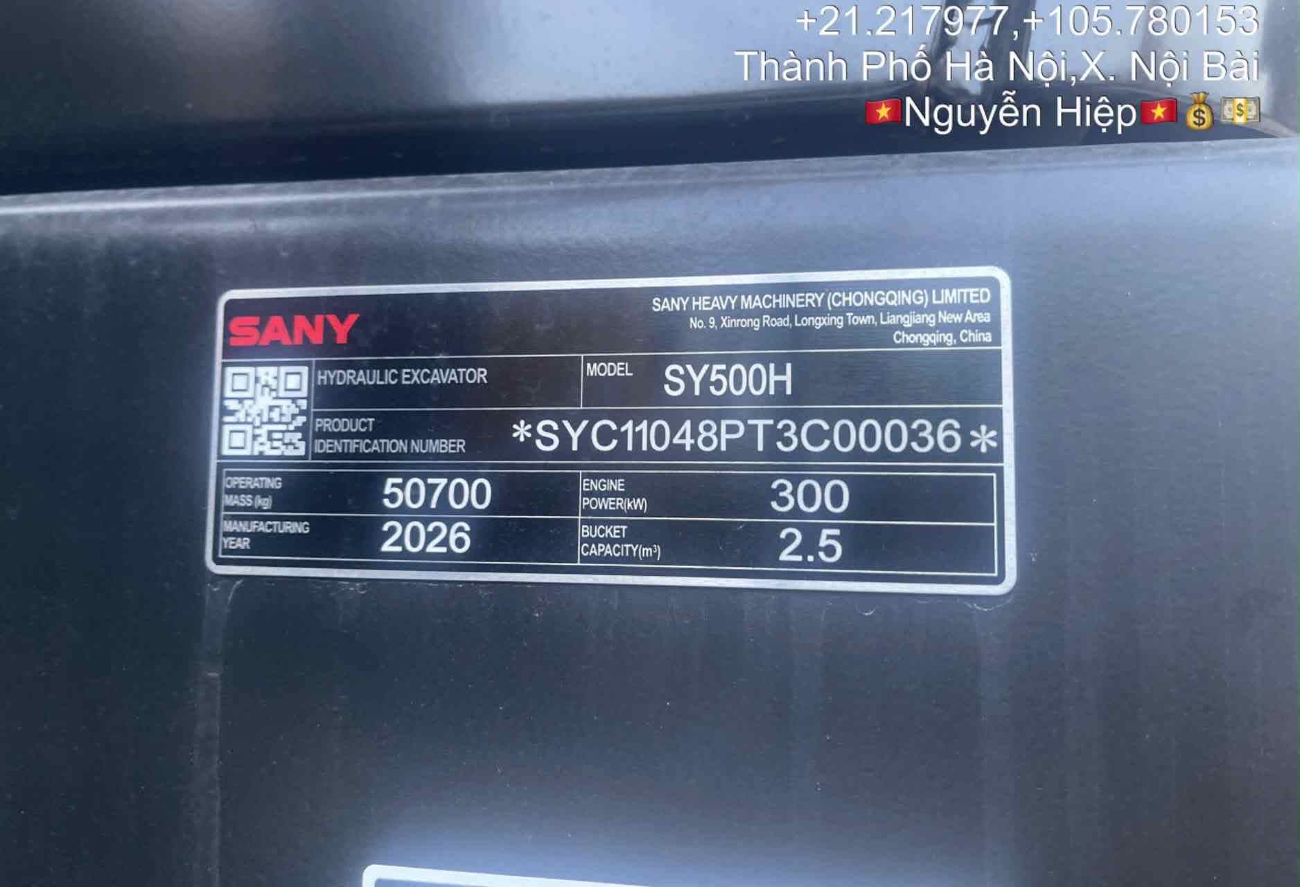 máy xúc sy500h