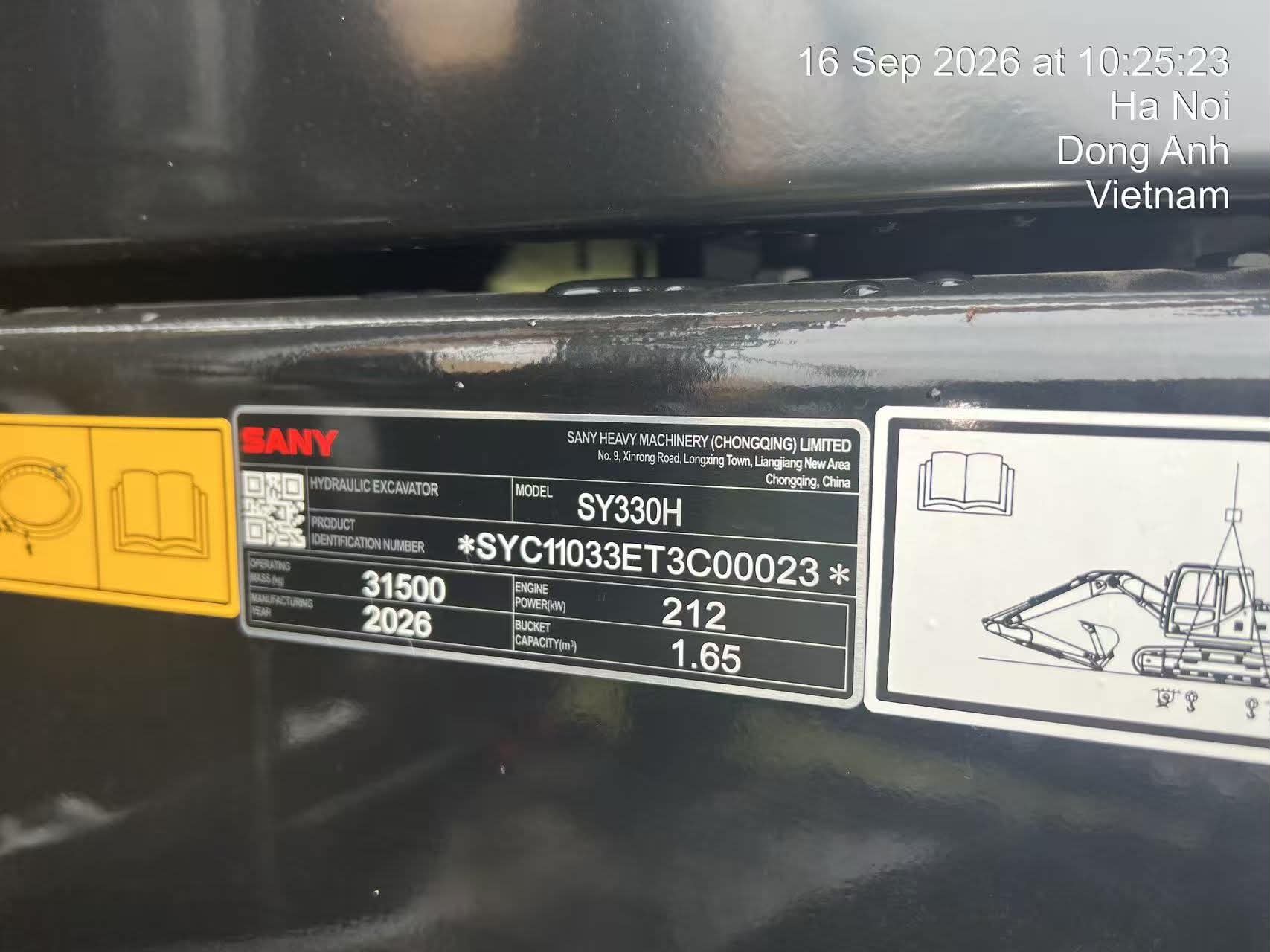 máy xúc sy330h