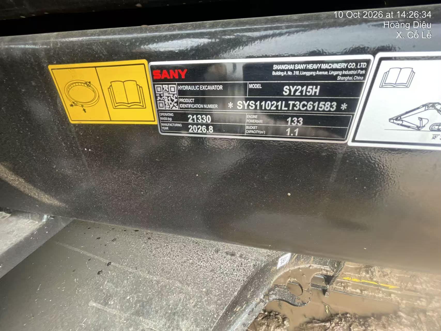 tem máy xúc sy215h