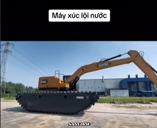 Máy xúc đào SANY SY205C lội nước