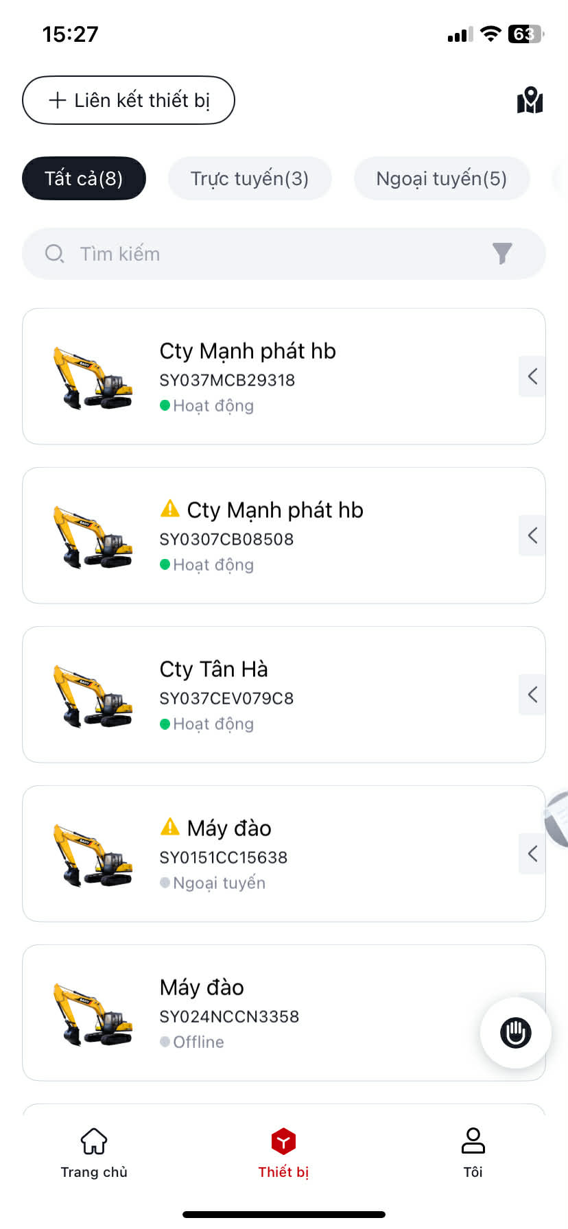 App MySANY đã có tiếng Việt, quản lý thiết bị SANY thời đại 4.0