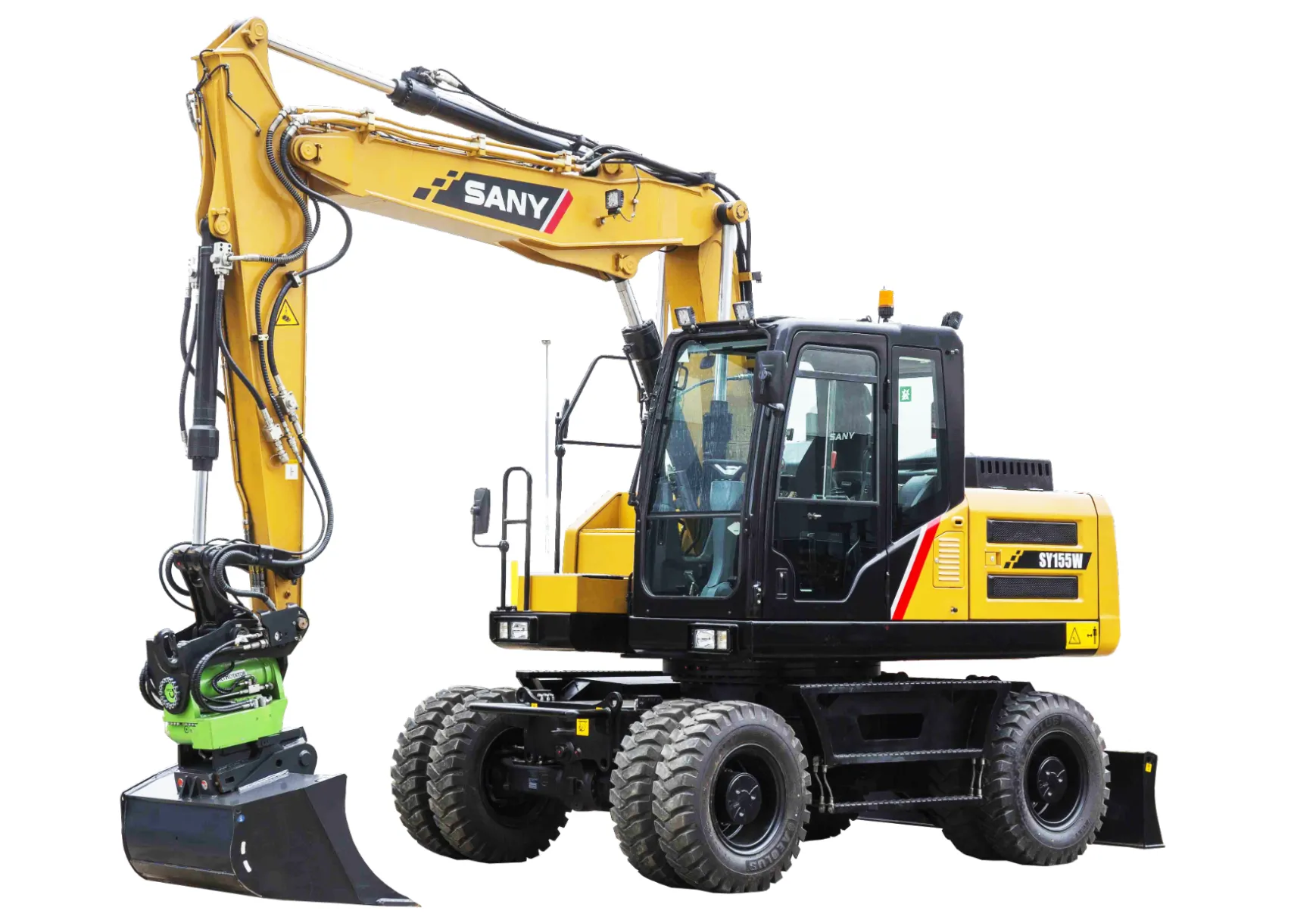 Máy xúc đào SANY bánh lốp gầu 0.65m3 -SY155W-15000kg (Tier4 F & Stage Ⅴ)