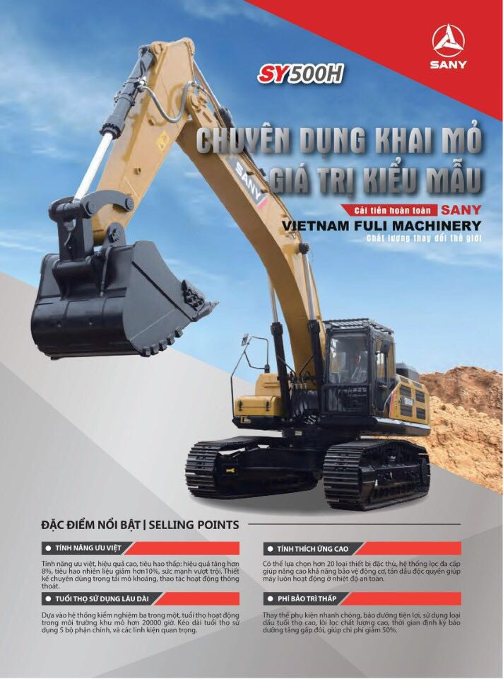 Catalog máy xúc đào SANY SY500H