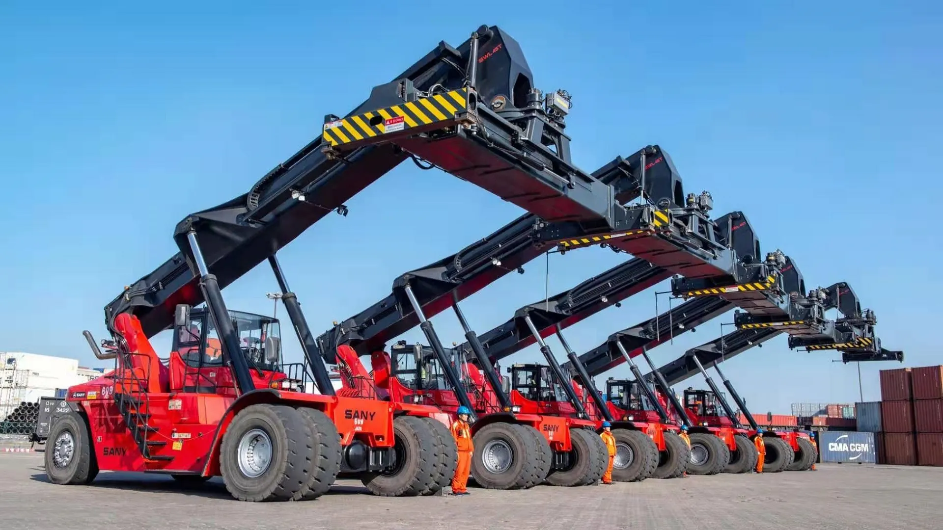 Cách bảo quản xe nâng SANY Reach Stacker