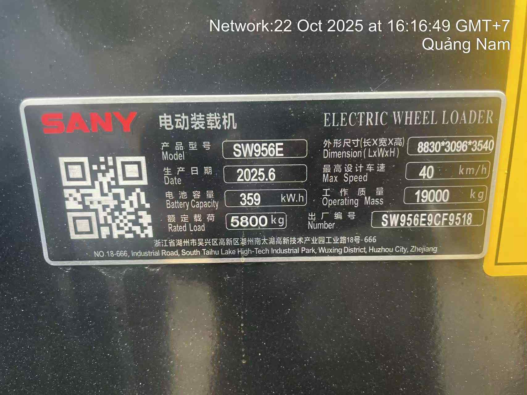 xúc lật điện sany