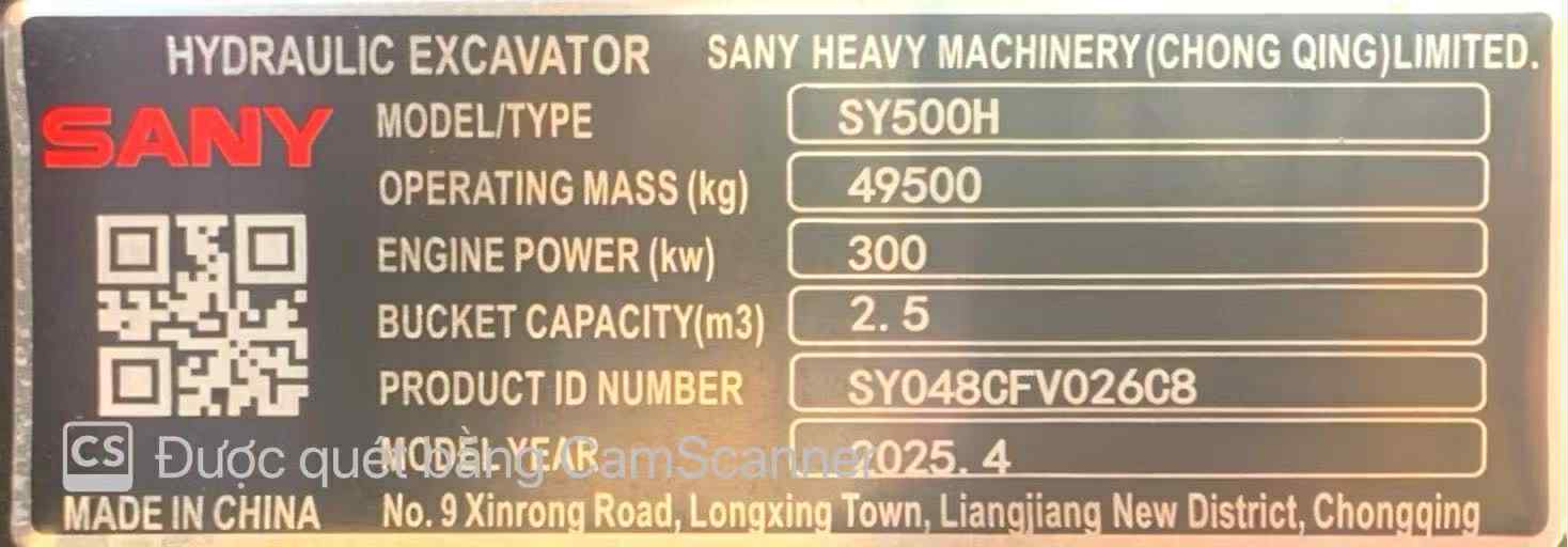 tem máy xúc sany