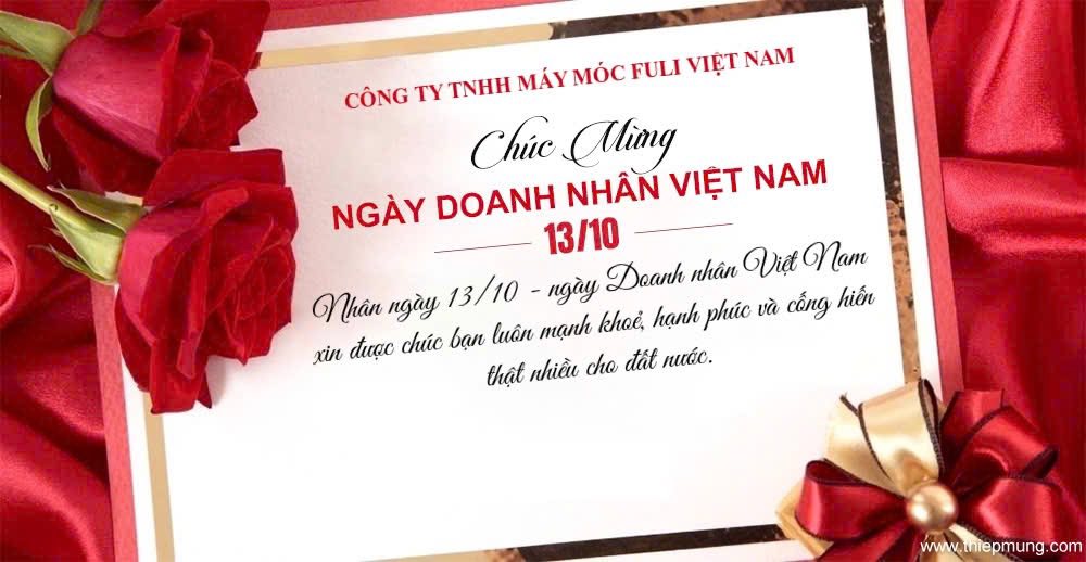 Thiệp mừng của FULI Việt Nam nhân ngày Doanh nhân Việt Nam