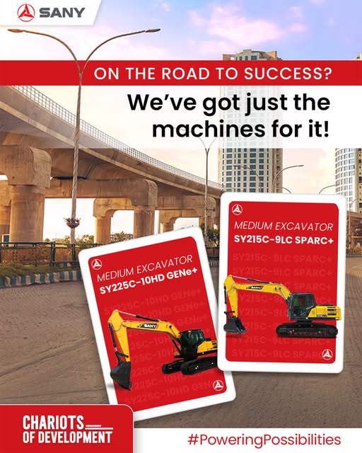 máy xúc SY225C-10 và SY215C-9LC