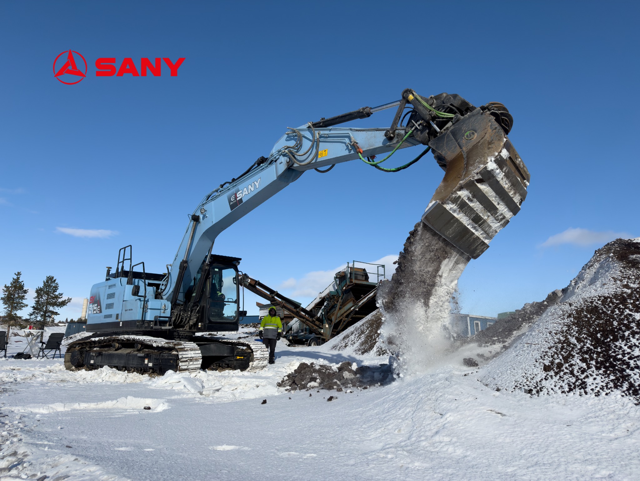 máy xúc điện sany