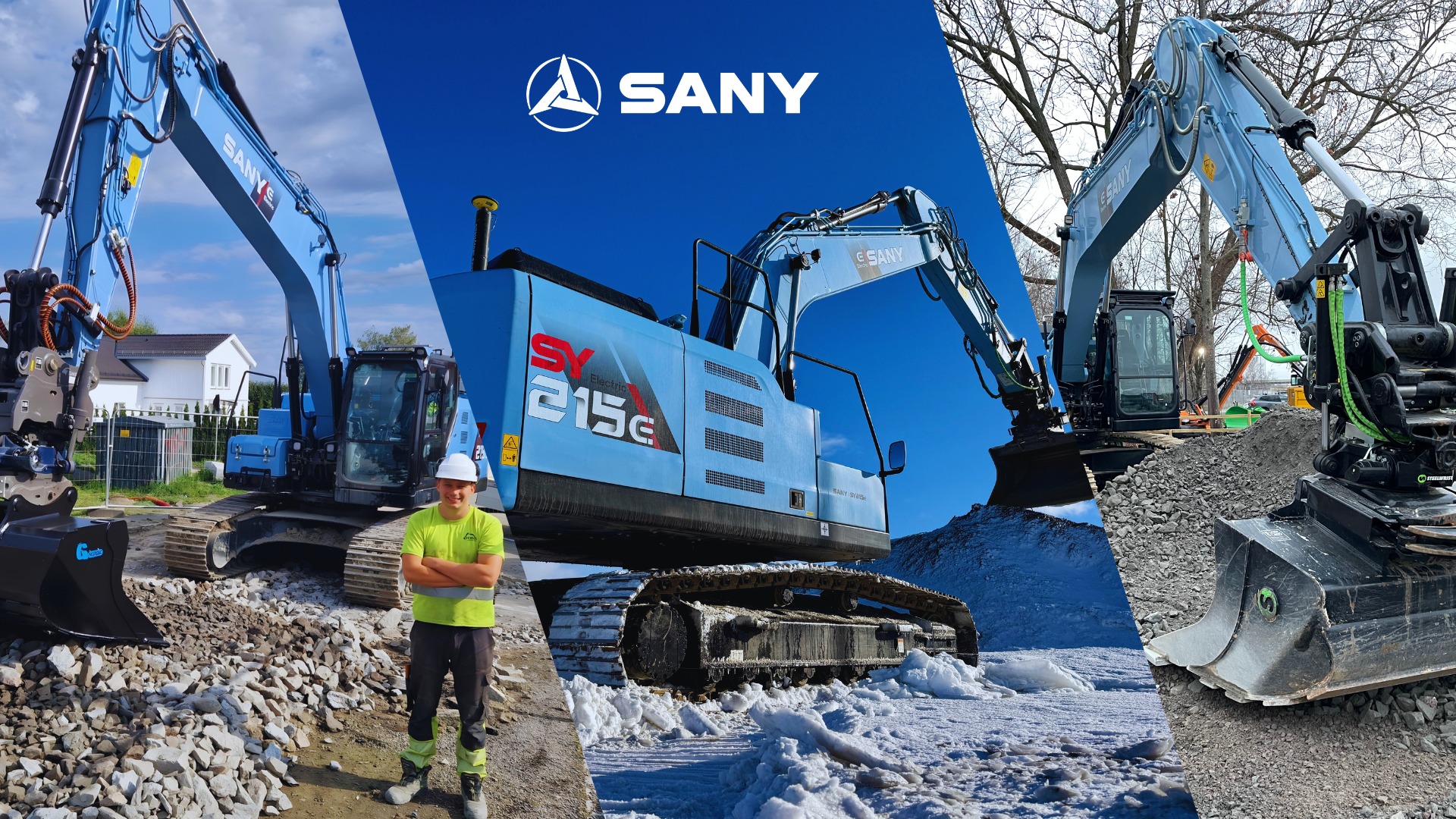 máy xúc điện sany