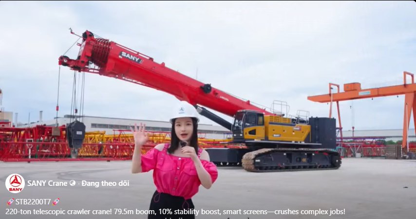 Cần cẩu bánh xích telescopic SANY STB2200T7