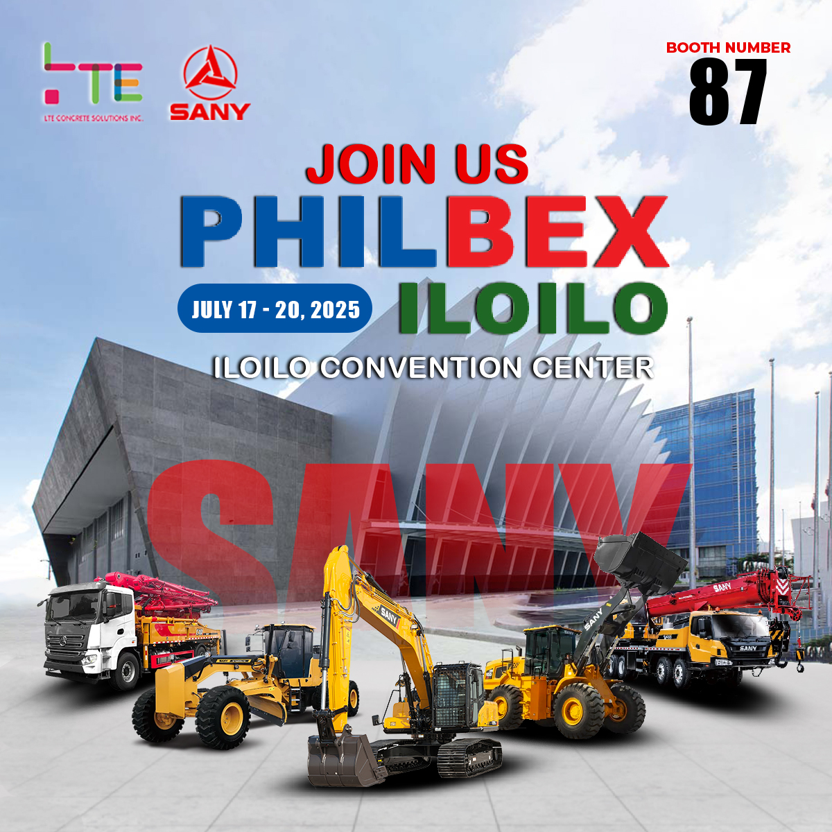 SANY Philippines: Hội chợ PHILBEX ILOILO 2025!