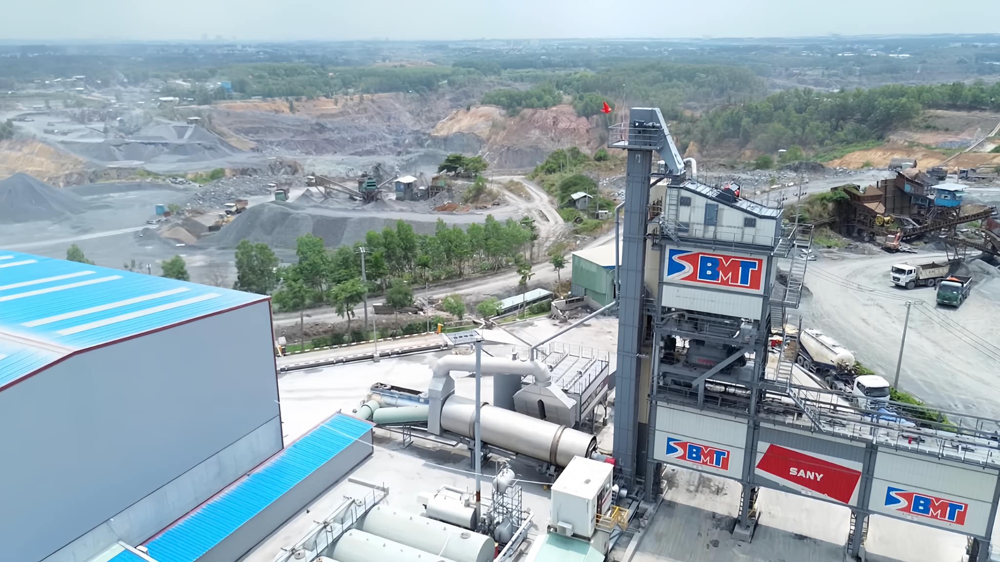 Trạm bê tông nhựa nóng mang thương hiệu SANY