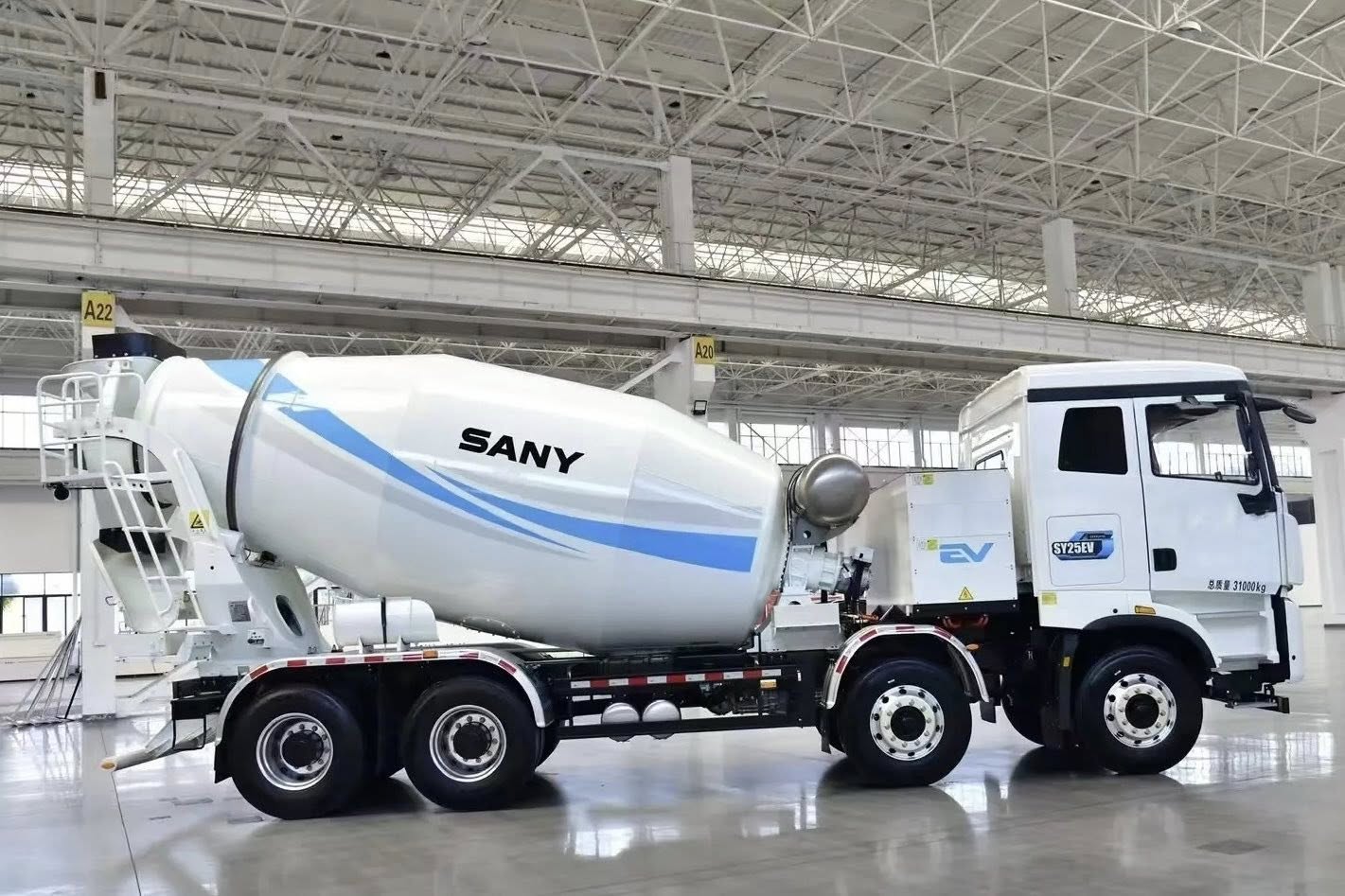 xe trộn bê tông điện