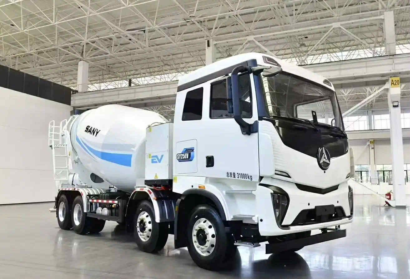 xe trộn bê tông điện sany