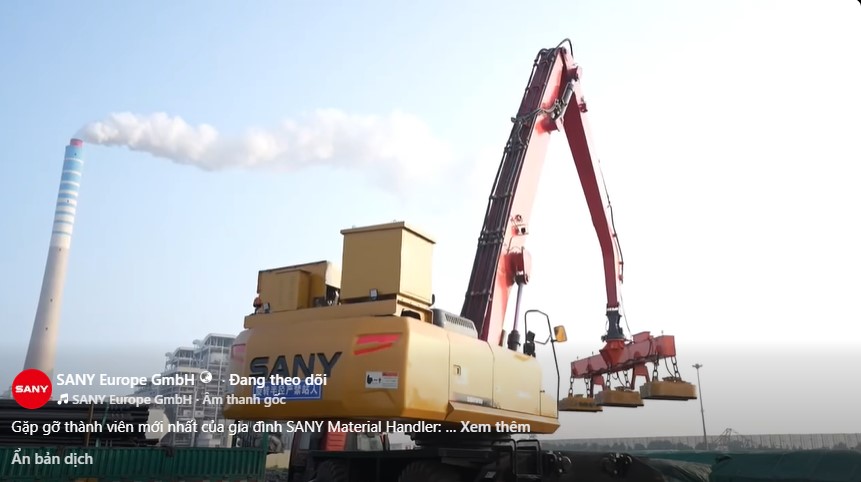 SANY SMHW80 – Máy xử lý vật liệu 9 tấn | Hiệu suất 800 t/h, tiết kiệm nhiên liệu 23%