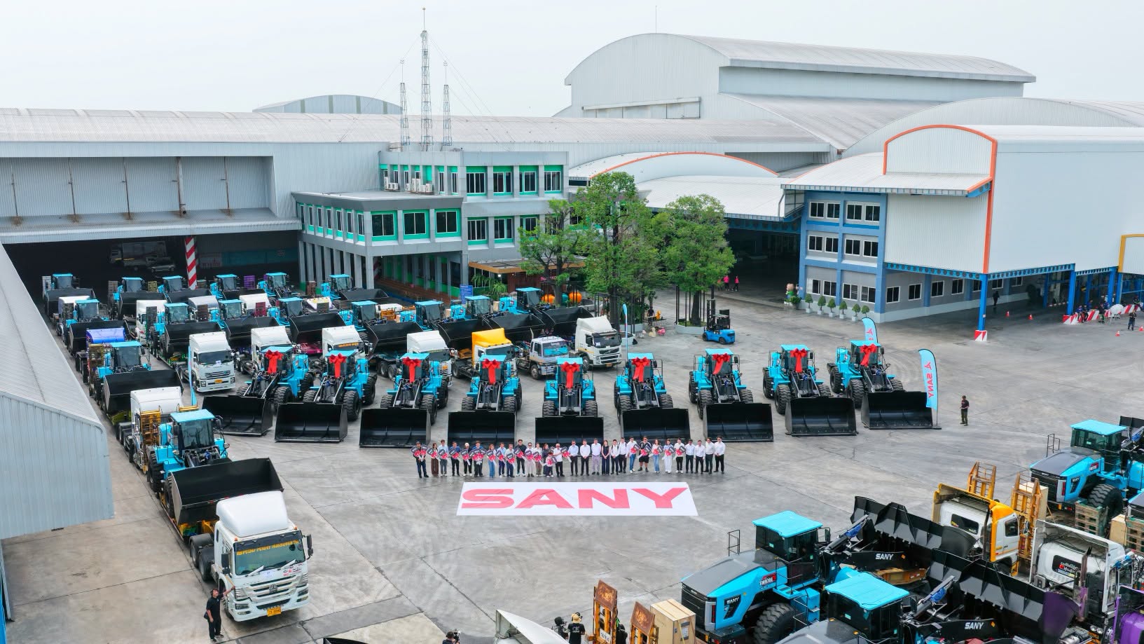 Máy xúc lật điện SANY SW970E: Giải pháp xanh cho nhà máy xay xát | Tiết kiệm & hiệu suất cao