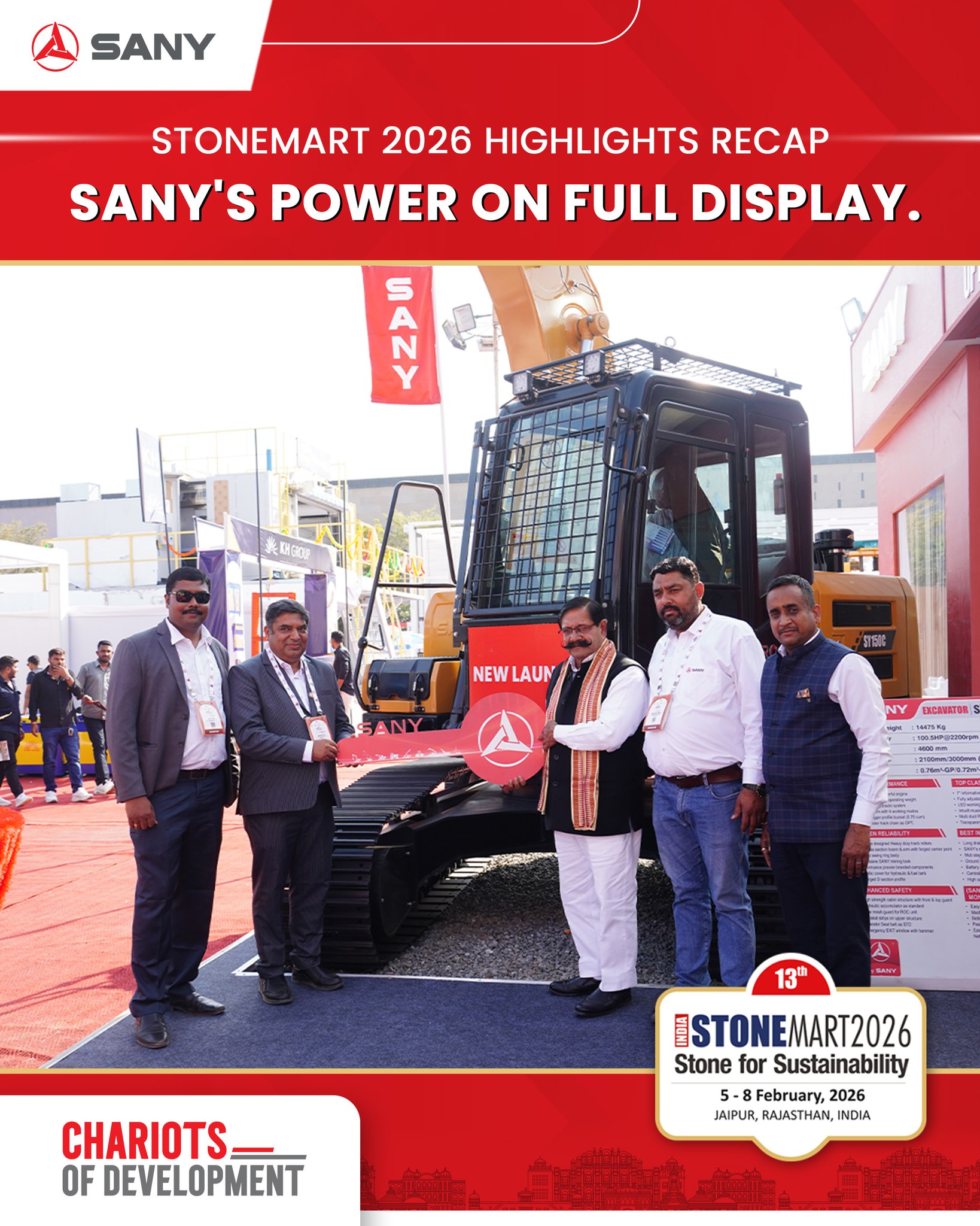 SANY Ấn Độ: ​​​​​​​tại sự kiện STONEMART 26 sôi động
