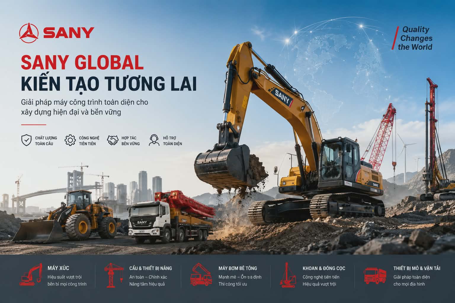 Bảng tính toán nhiên liệu của máy xúc SANY
