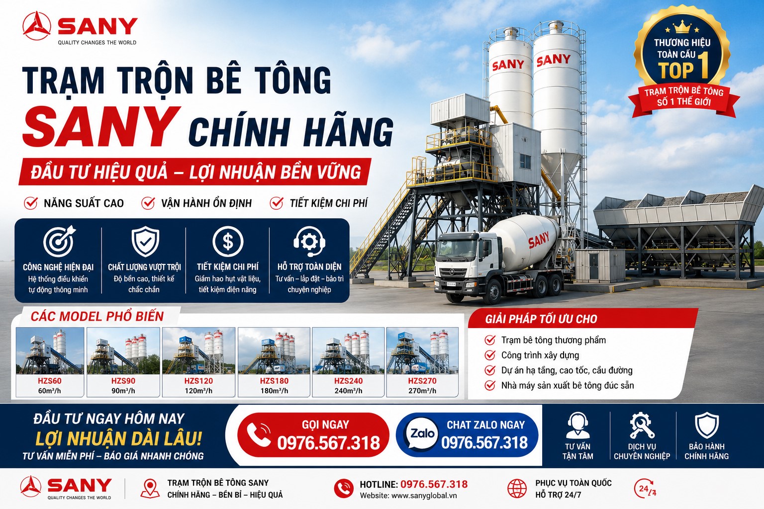 trạm trộn bê tông sany