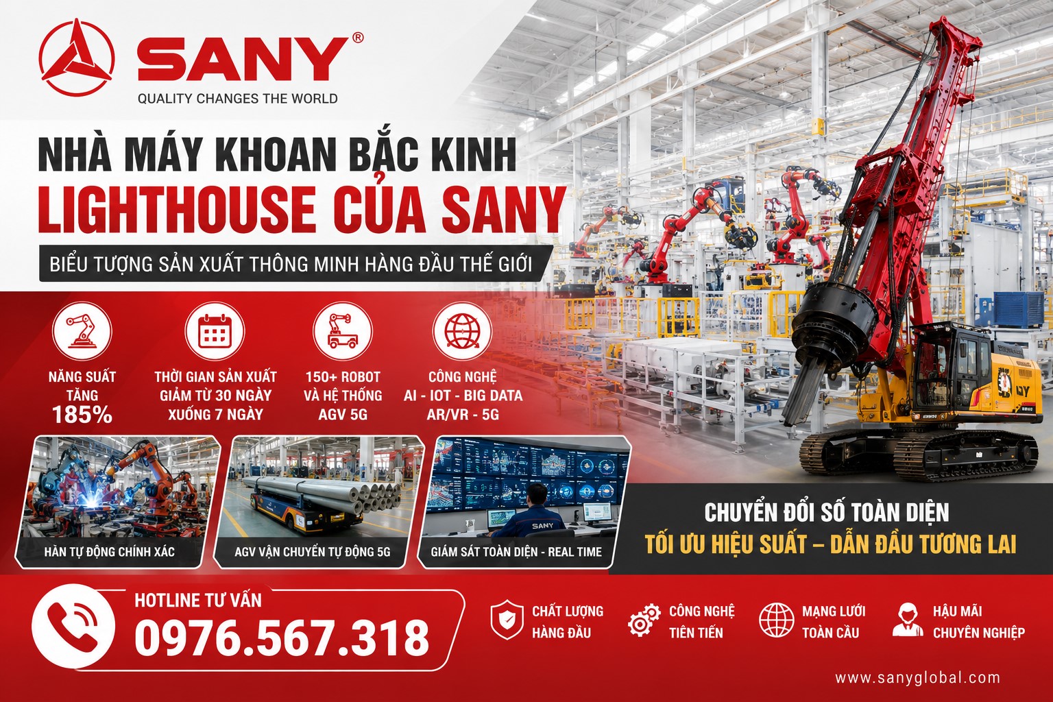 Nhà máy khoan Bắc Kinh - Nhà máy Lighthouse đầu tiên của SANY