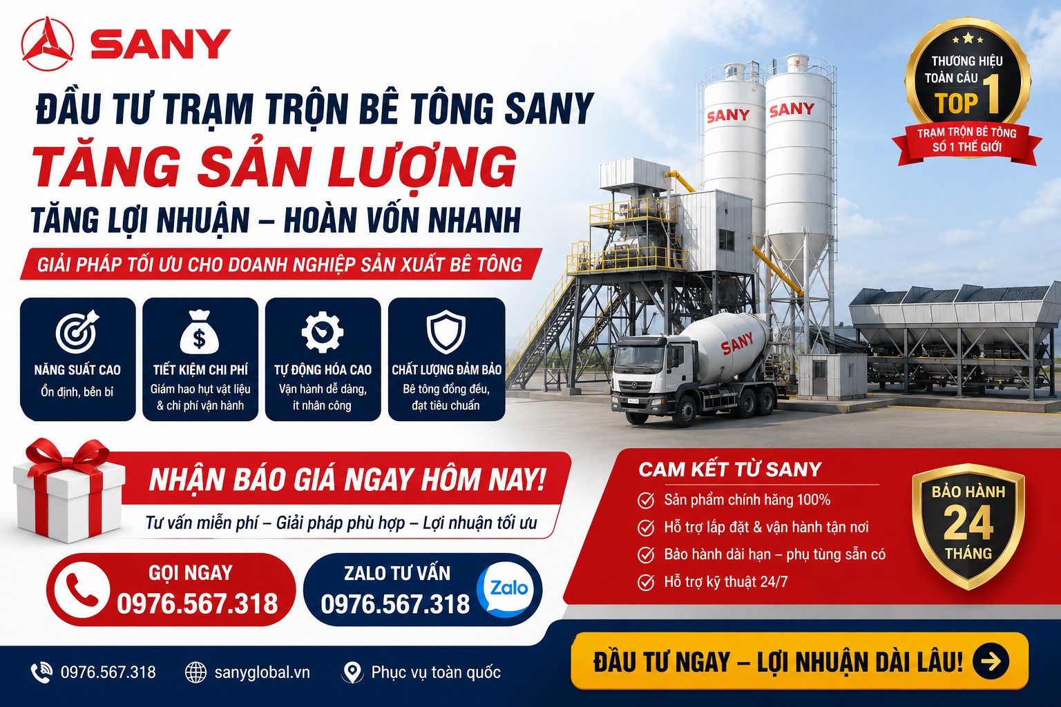 trạm trộn bê tông sany