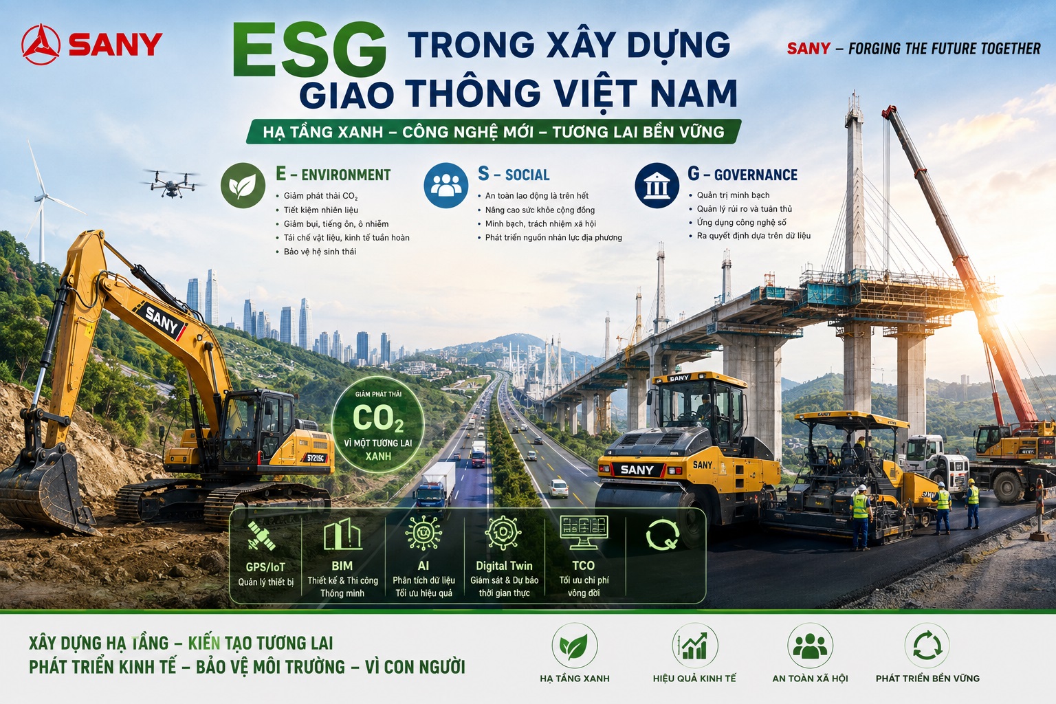 ESG trong xây dựng giao thông Việt Nam: Hạ tầng xanh, công nghệ mới và tương lai cầu đường