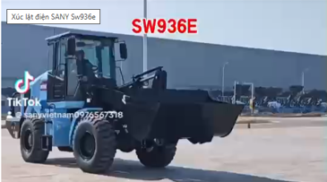 SW936E | Máy xúc lật điện tải trọng 3,5 tấn gầu 2 khối