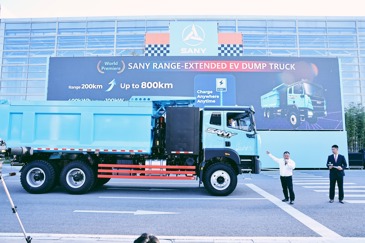 Video xe ben điện 3 chân SANY