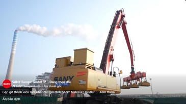 SANY SMHW80 – Máy xử lý vật liệu 9 tấn | Hiệu suất 800 t/h, tiết kiệm nhiên liệu 23%
