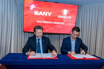SANY Group ký kết biên bản ghi nhớ hợp tác chiến lược (MoU) với Codelco