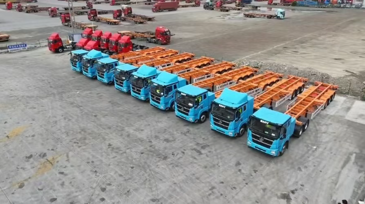 Xe tải điện hạng nặng của SANY Group tiến vào cảng lớn nhất cả nước